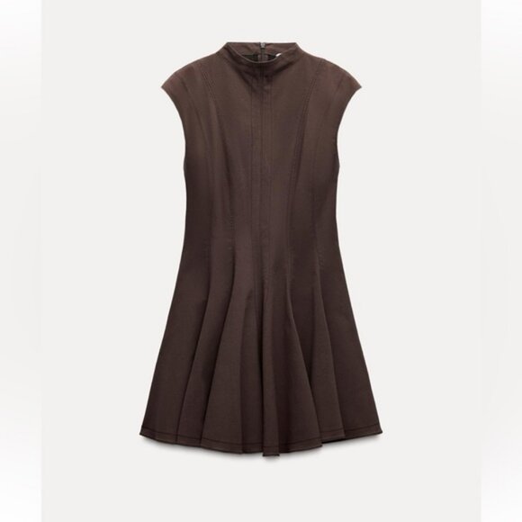 ZARA MINI GODET DRESS ZW COLLECTION - Picture 6 of 8